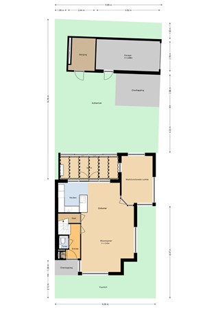 Floorplan - Schubertpad 23, 3261 JJ Oud-Beijerland